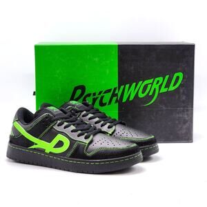Psychworld Low Pro Men’s Shoes Sneakers Black Neon Green US 8 UK 7.5 - NWB